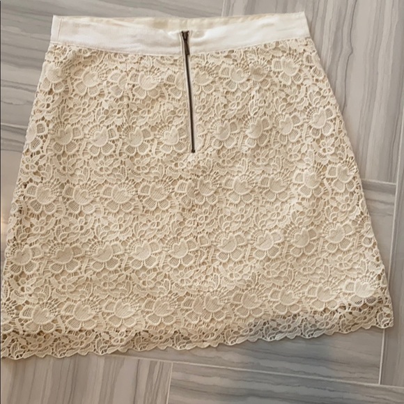 Ann Taylor Loft NWT High Waisted Eyelet Mini SZ 4 - Picture 2 of 3